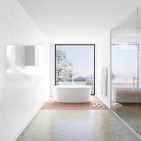 Mueble para baño de solid surface