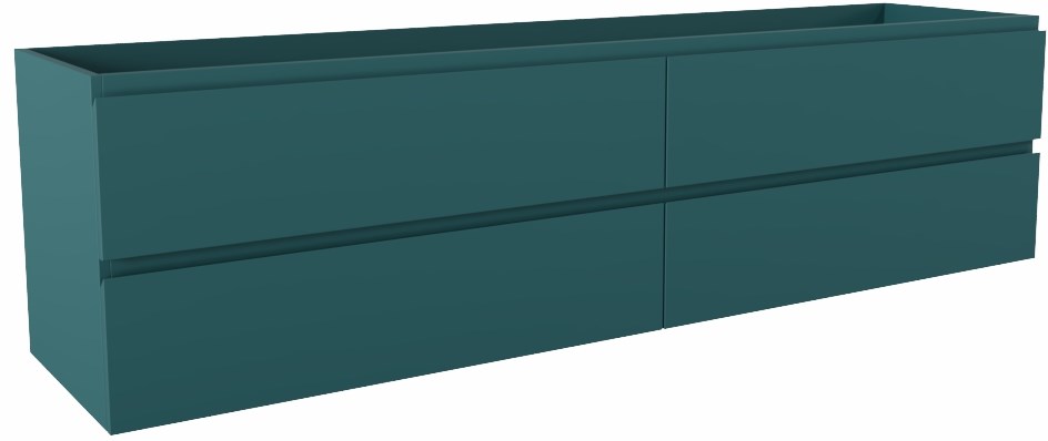 HAY mueble de baño 190cm 4 cajones color Smag, Sin recorte en el cajón.