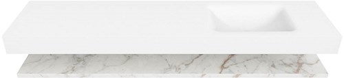 Badmeubel ALAN Planchet 2 Carrara CLOUD Talc Set11 0080-3