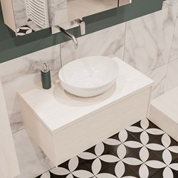 LUSH 80cm meubles de salle de bains Underlayment 1 tiroir. Lavabo BARCO Centrée sans trou pour robinet.