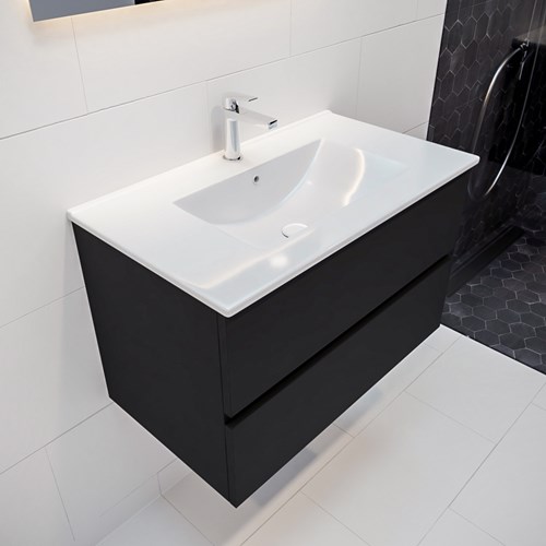 VICA 80cm mueble de baño Urban 2 cajones lavabo DENIA Centro 1 orificio.