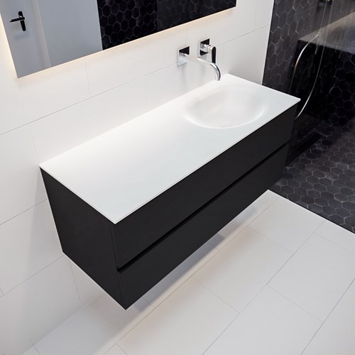 VICA 120cm mueble de baño Urban 2 cajones lavabo MOON Derecho sin orificio.