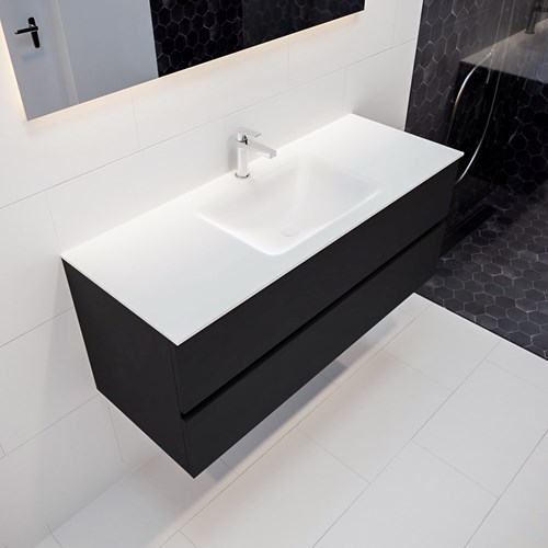 VICA 120cm mueble de baño Urban 2 cajones lavabo CLOUD Centro 1 orificio.