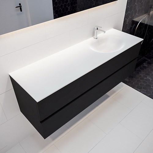 VICA 150cm mueble de baño Urban 2 cajones lavabo MOON Derecho 1 orificio.