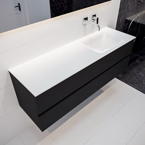 VICA 150cm mueble de baño Urban 2 cajones lavabo CLOUD Derecho sin orificio.