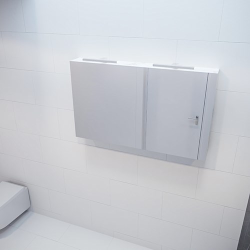 CUBB Camerino 120x70x16cm color Carrara con 2 puertas.