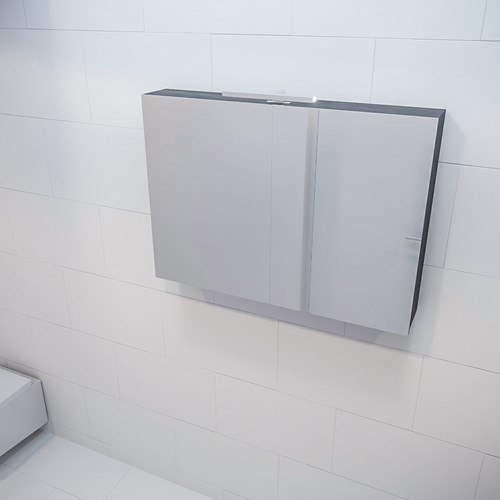 CUBB Camerino 100x70x16cm color Dark Brown con 2 puertas.
