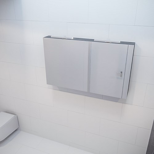 CUBB Camerino 120x70x16cm color Dark Brown con 2 puertas.