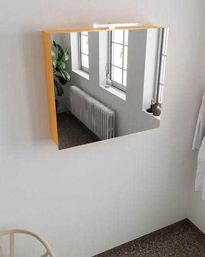 CUBB Camerino 80x70x16cm color Ocher con 2 puertas.