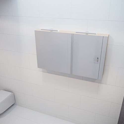 CUBB Camerino 120x70x16cm color Washed Oak con 2 puertas.
