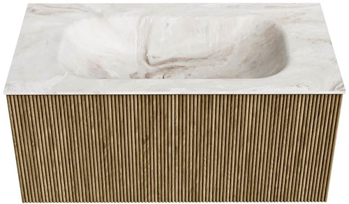 Badmeubel KURVE-DLUX Dusk Wastafel Frappe Set11 00034-1