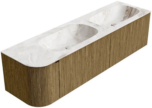 Badmeubel KURVE-DLUX Dusk Wastafel Frappe Set12 00087-2
