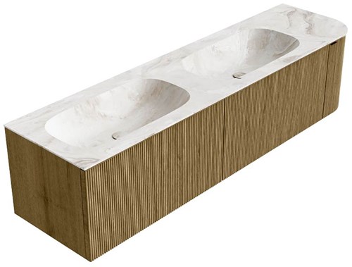 Badmeubel KURVE-DLUX Dusk Wastafel Frappe Set12 00096-2
