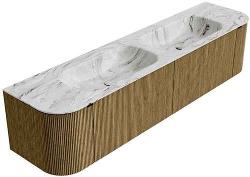 Badmeubel KURVE-DLUX Dusk Wastafel Glace Set12 00093-2