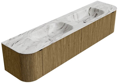 Badmeubel KURVE-DLUX Dusk Wastafel Glace Set12 00097-2