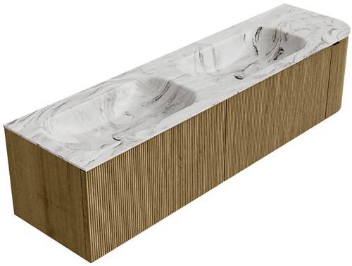 Badmeubel KURVE-DLUX Dusk Wastafel Glace Set12 00100-2
