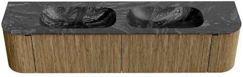 Badmeubel KURVE-DLUX Dusk Wastafel Lava Set11 00093-1