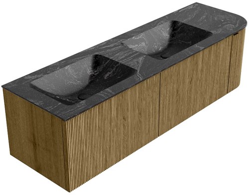 Badmeubel KURVE-DLUX Dusk Wastafel Lava Set12 00080-2