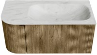 Badmeubel KURVE-DLUX Dusk Wastafel Opalo Set11 00023-1