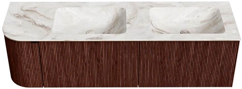 Badmeubel KURVE-DLUX Ruby Wastafel Frappe Set11 0083-1