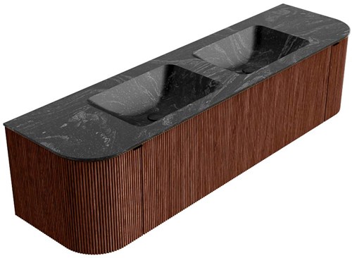 Badmeubel KURVE-DLUX Ruby Wastafel Lava Set12 00077-2