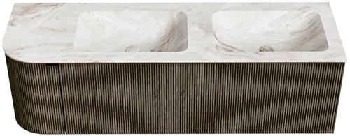 Badmeubel KURVE-DLUX Shadow Wastafel Frappe Set11 00075-1