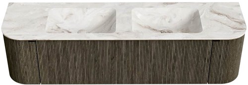 Badmeubel KURVE-DLUX Shadow Wastafel Frappe Set11 00077-1