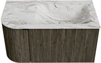 Badmeubel KURVE-DLUX Shadow Wastafel Glace Set11 00015-1