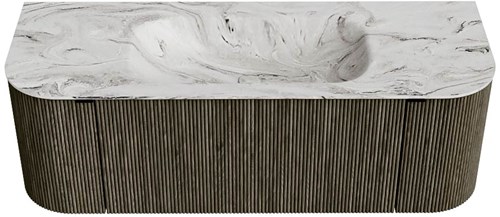 Badmeubel KURVE-DLUX Shadow Wastafel Glace Set11 00029-1
