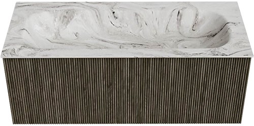 Badmeubel KURVE-DLUX Shadow Wastafel Glace Set11 00050-1