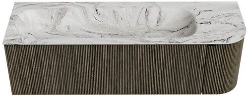 Badmeubel KURVE-DLUX Shadow Wastafel Glace Set11 00068-1