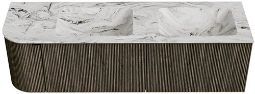 Badmeubel KURVE-DLUX Shadow Wastafel Glace Set11 00079-1