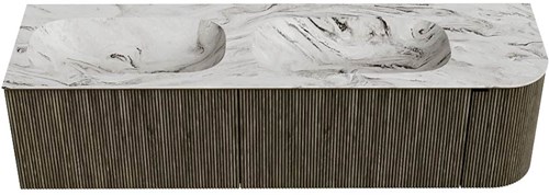 Badmeubel KURVE-DLUX Shadow Wastafel Glace Set11 00092-1