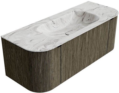 Badmeubel KURVE-DLUX Shadow Wastafel Glace Set12 00021-2