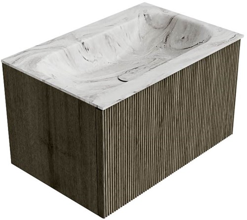 Badmeubel KURVE-DLUX Shadow Wastafel Glace Set12 00022-2