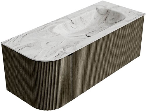 Badmeubel KURVE-DLUX Shadow Wastafel Glace Set12 00035-2