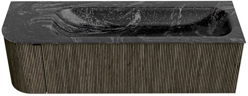 Badmeubel KURVE-DLUX Shadow Wastafel Lava Set11 00059-1