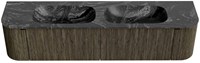Badmeubel KURVE-DLUX Shadow Wastafel Lava Set11 00093-1