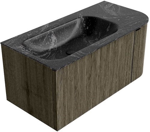 Badmeubel KURVE-DLUX Shadow Wastafel Lava Set12 00020-2