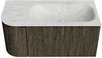 Badmeubel KURVE-DLUX Shadow Wastafel Opalo Set11 00019-1
