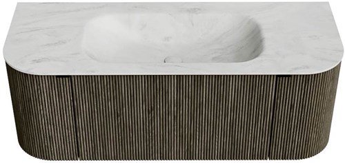 Badmeubel KURVE-DLUX Shadow Wastafel Opalo Set11 00021-1