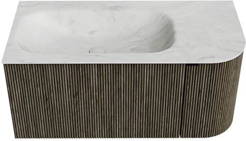 Badmeubel KURVE-DLUX Shadow Wastafel Opalo Set11 00024-1