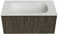 Badmeubel KURVE-DLUX Shadow Wastafel Opalo Set11 00038-1