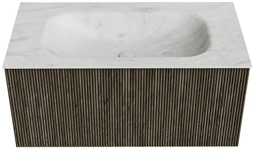 Badmeubel KURVE-DLUX Shadow Wastafel Opalo Set11 00038-1