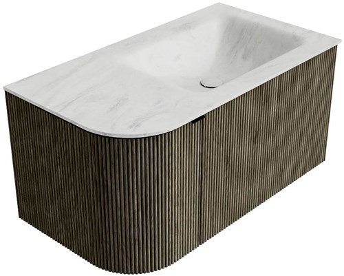 Badmeubel KURVE-DLUX Shadow Wastafel Opalo Set12 00011-2