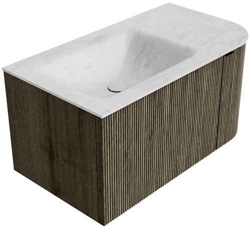 Badmeubel KURVE-DLUX Shadow Wastafel Opalo Set12 00012-2