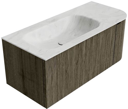 Badmeubel KURVE-DLUX Shadow Wastafel Opalo Set12 00028-2
