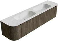 Badmeubel KURVE-DLUX Shadow Wastafel Opalo Set12 00089-2
