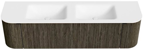 Badmeubel KURVE Shadow Wastafel Talc Set11 00077-1