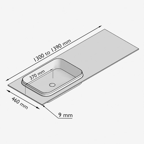 RIDGE130INLSma - Lijntekening